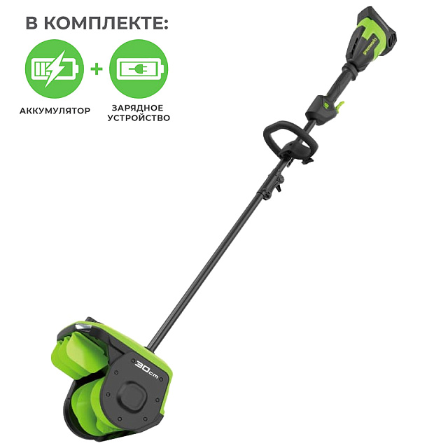 Greenworks GD40SS2, 40V с АКБ 2 А.ч. + ЗУ 5А быстрое