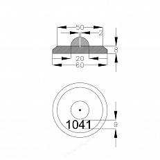 Размеры геодезической марки, привариваемой к трубе меньшего диаметра