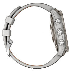 Часы Garmin Fenix 7 PRO Sapphire Solar титановый серый с серо-оранжевым ремешком