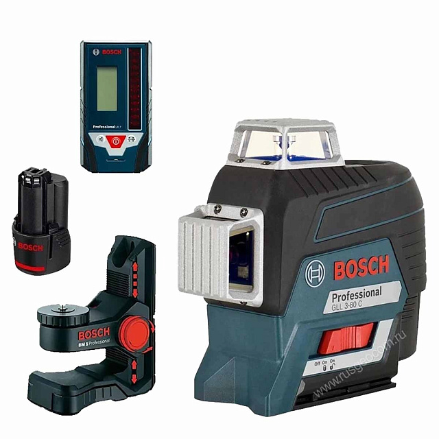 Bosch GLL 3-80 C с калибровкой + BM 1 + GBA 12V + LR 7 - лазерный нивелир